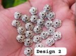 Antique Bead caps -Silver design 2