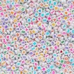 Alphabet Beads  Round -Multi colour