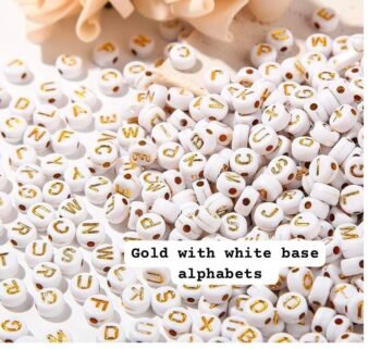 Round alphabets Beads -Combo pack