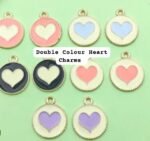 Double colour Heart charms -04