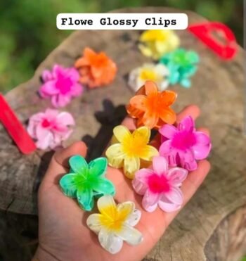 Flower Glossy Clips